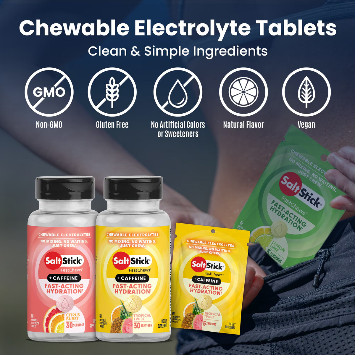 Saltstick Caffeine FastChews - Box