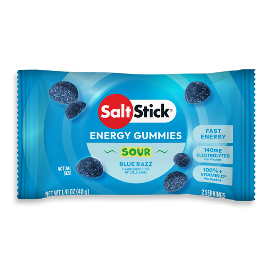 Saltstick Sour Blue Razz Energy Gummies